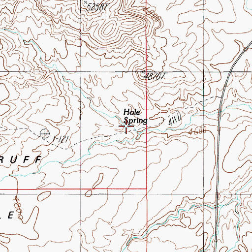 Topographic Map of Hole Spring, UT