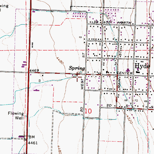 Topographic Map of Hyde Park Post Office, UT