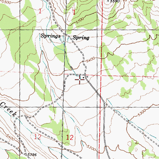 Topographic Map of James Brothers Ranch, UT