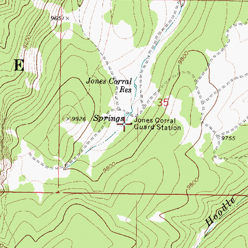 Topographic Map of Jones Corral Guard Station, UT