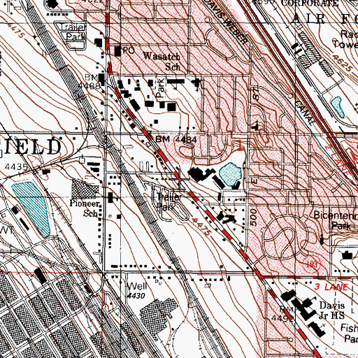 Topographic Map of Lakeside Square, UT