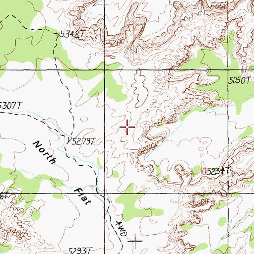 Topographic Map of Land of Standing Rocks, UT