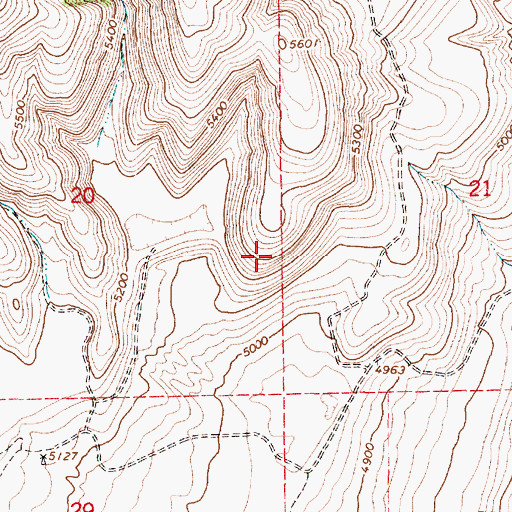 Topographic Map of Landmark Letters Branch, UT