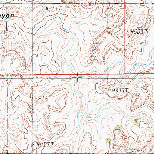 Topographic Map of Mancos Canyon, UT