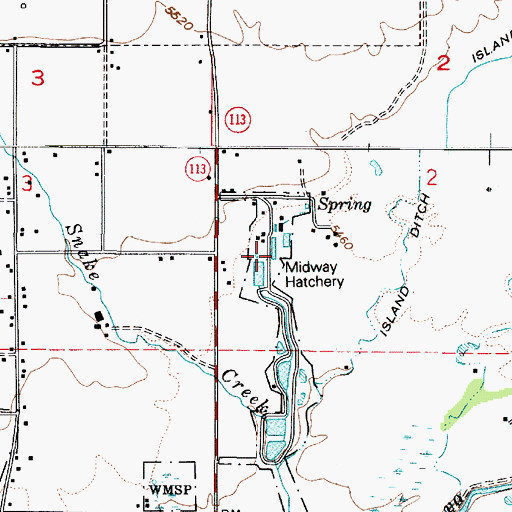 Topographic Map of Midway Fish Hatchery, UT