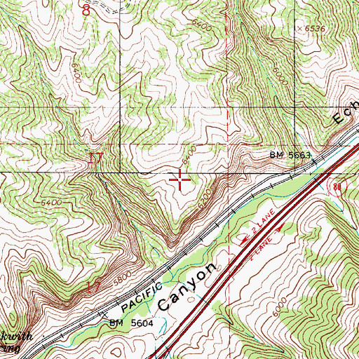 Topographic Map of Mill Canyon, UT