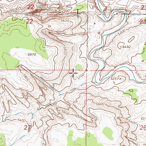 Topographic Map of North Escalante Canyon Outstanding Natural Area, UT