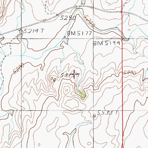 Topographic Map of North Fork Castle Wash, UT
