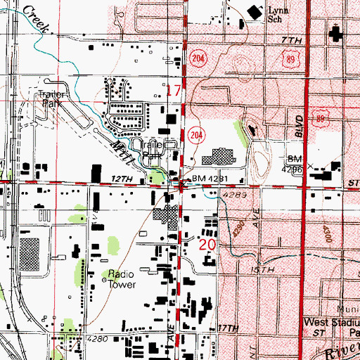 Topographic Map of North Ogden Shopping Center, UT