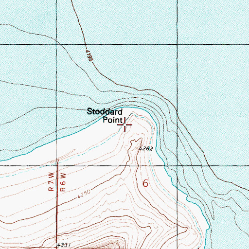 Topographic Map of Stoddard Point, UT