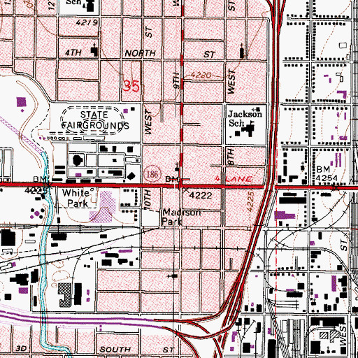 Topographic Map of North Temple Shopping Center, UT