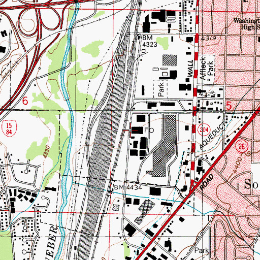 Topographic Map of Ogden Post Office, UT