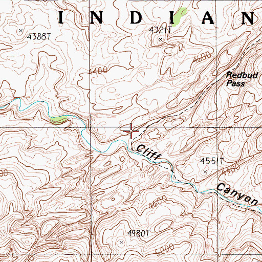Topographic Map of Painted Rocks, UT