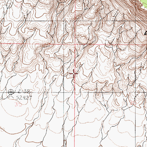 Topographic Map of Paria Canyon-Vermilion Cliffs Wilderness, AZ