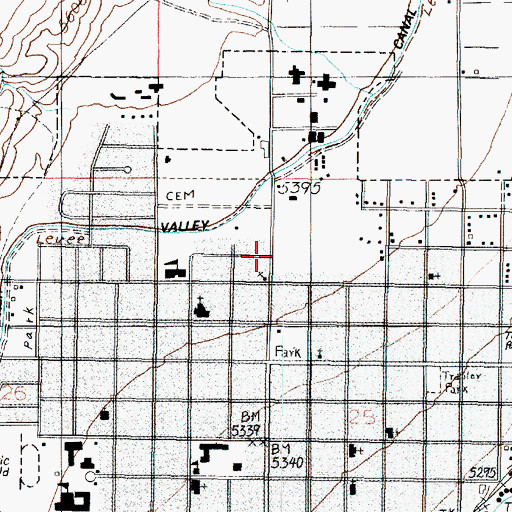 Topographic Map of Park Crest Village Center, UT