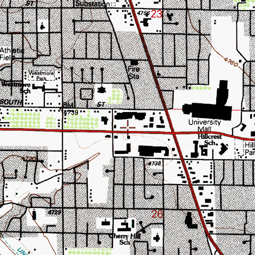 Topographic Map of Parkway Center, UT