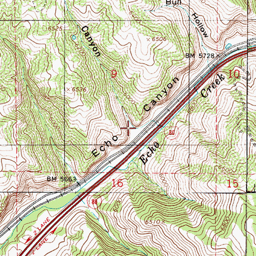 Topographic Map of Pine Canyon, UT