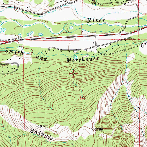 Topographic Map of The Pines, UT