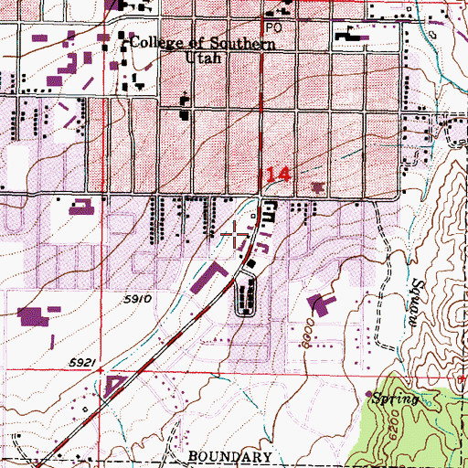 Topographic Map of The Plaza, UT