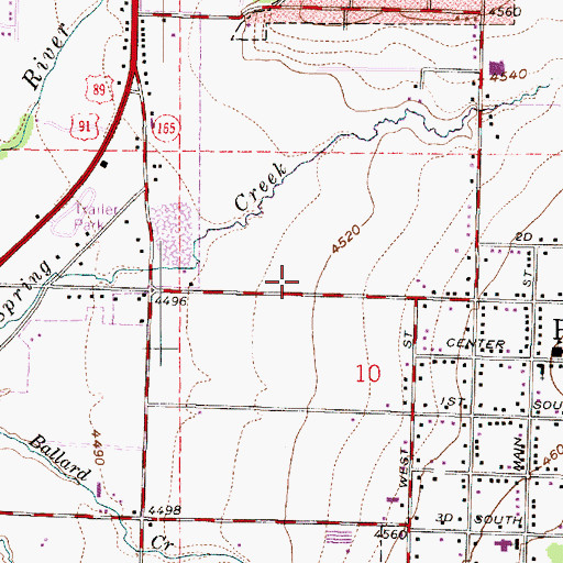 Topographic Map of Providence Post Office, UT