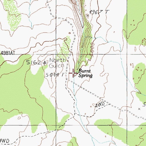 Topographic Map of Red Cone Spring, UT