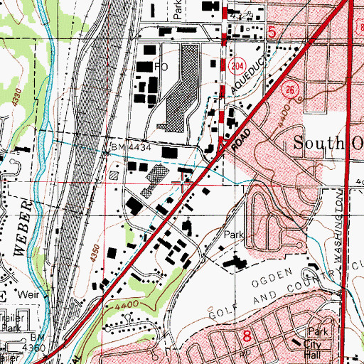 Topographic Map of Riverdale Center, UT