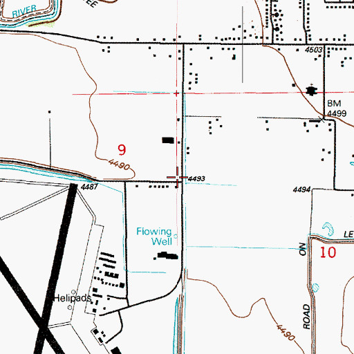 Topographic Map of Rocky Mountain Helicopters Incorporated Heliport, UT