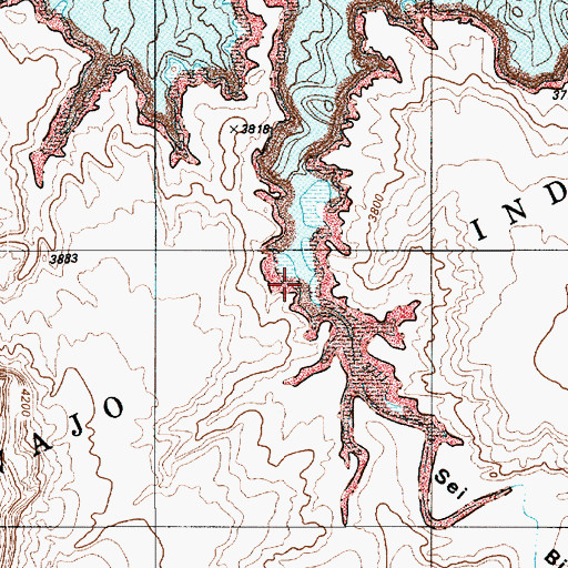 Topographic Map of Sei Billikoon, UT