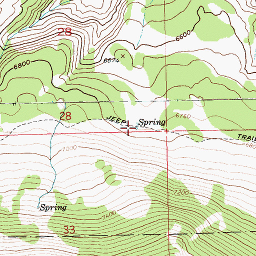 Topographic Map of Serviceberry Spring, UT