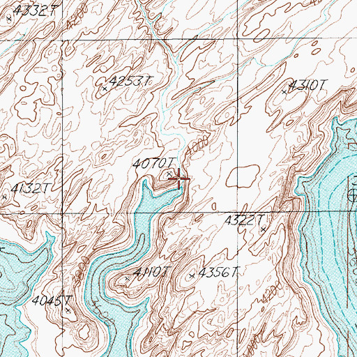Topographic Map of Shoot the Chute Canyon, UT