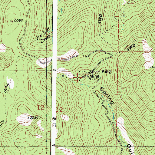 Topographic Map of Silver King Mine, UT