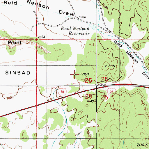 Topographic Map of Sinbad Valley, UT