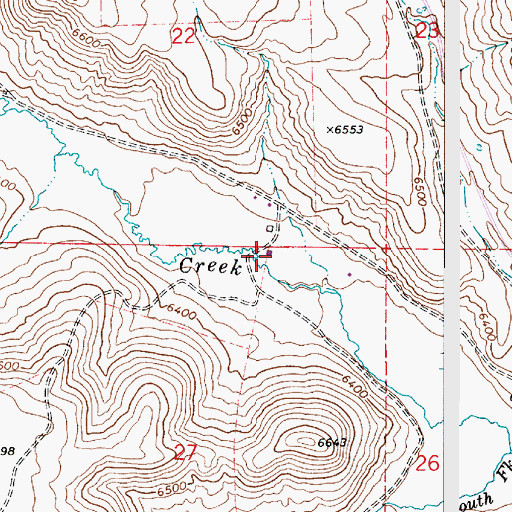 Topographic Map of Sixmile Ranch, UT