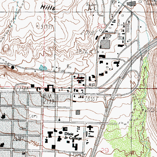Topographic Map of Skyline Shopping Center, UT