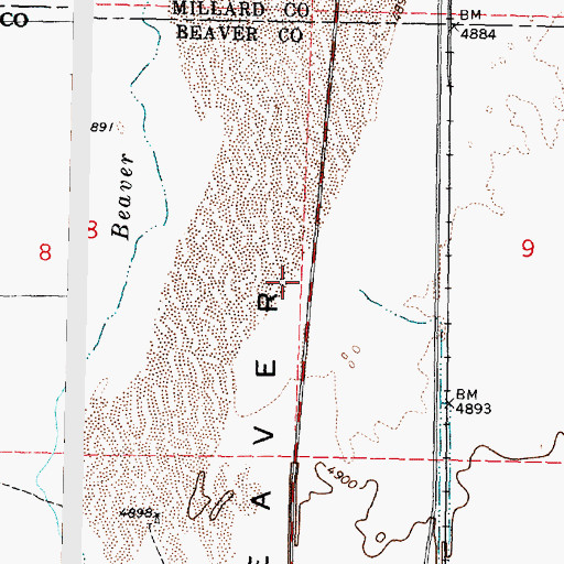 Topographic Map of Smyths, UT