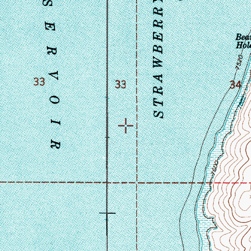 Topographic Map of Soldier Creek Reservoir, UT