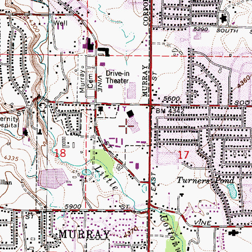 Topographic Map of Southlake Shopping Center, UT