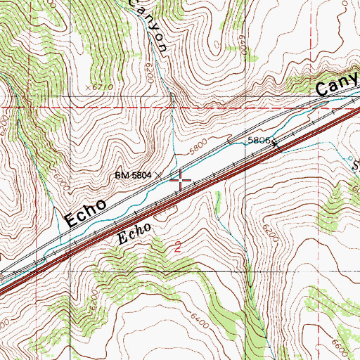 Topographic Map of Spring Canyon, UT