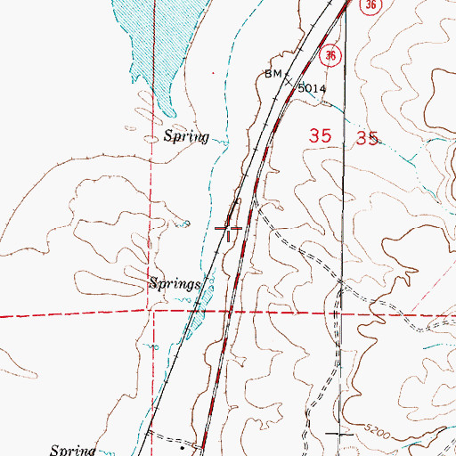 Topographic Map of Steptoe Historical Marker, UT