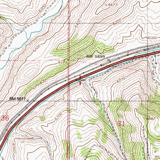 Topographic Map of Tank Canyon, UT