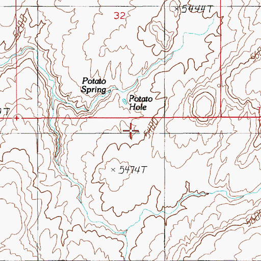 Topographic Map of Tator Hole, UT