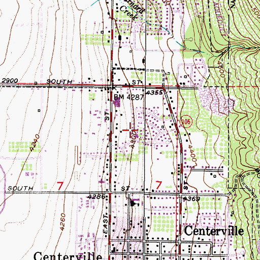 Topographic Map of Town and Country Plaza, UT
