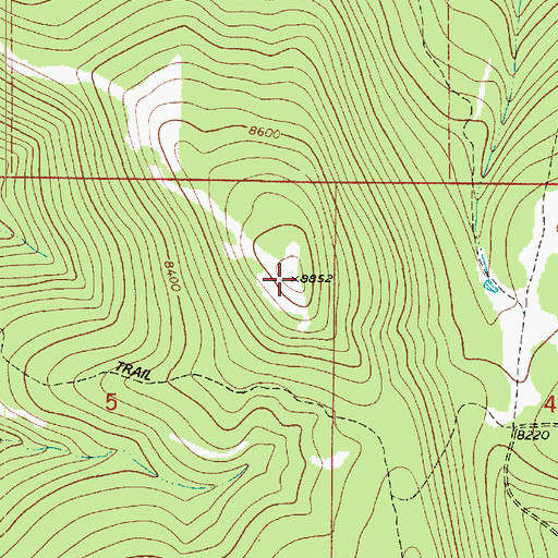 Topographic Map of Tucker Peak, UT