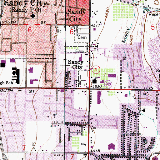 Topographic Map of Union Square, UT