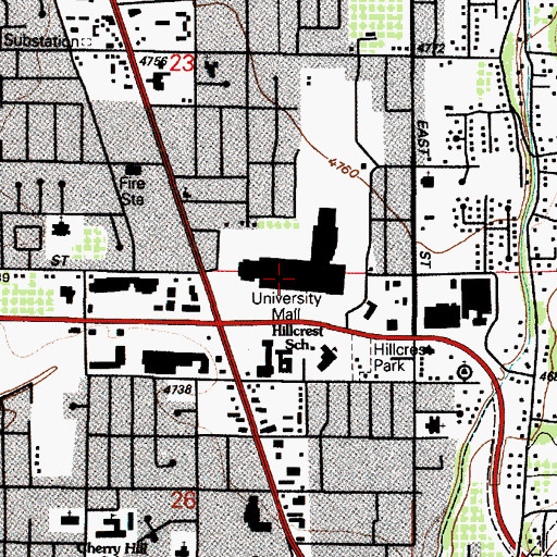 Topographic Map of University Mall, UT