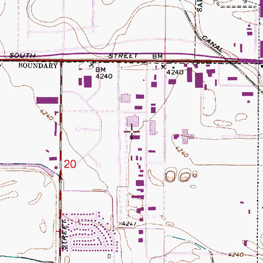 Topographic Map of Utah Central Airport (historical), UT