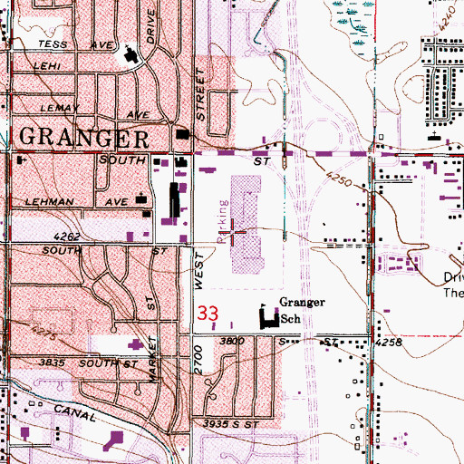 Topographic Map of Valley Fair Mall, UT