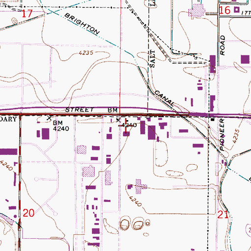 Topographic Map of Valley Indoor Market Place, UT