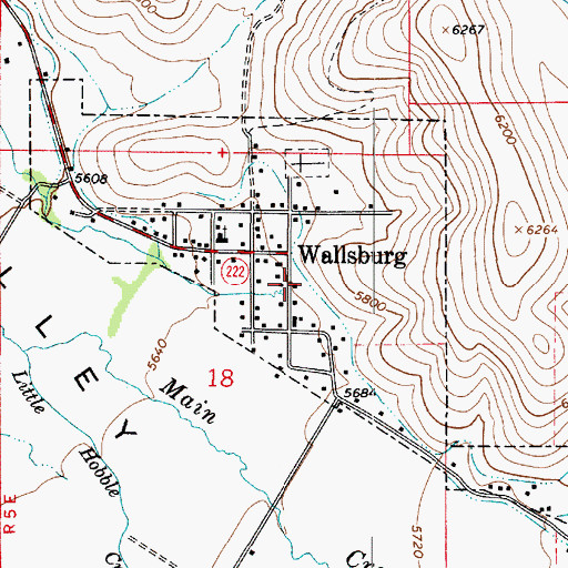 Topographic Map of Wallsburg Post Office, UT