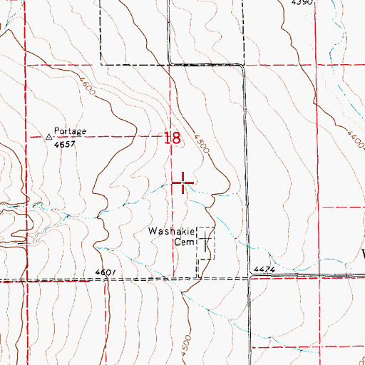 Topographic Map of Northwestern Shoshone Reservation, UT